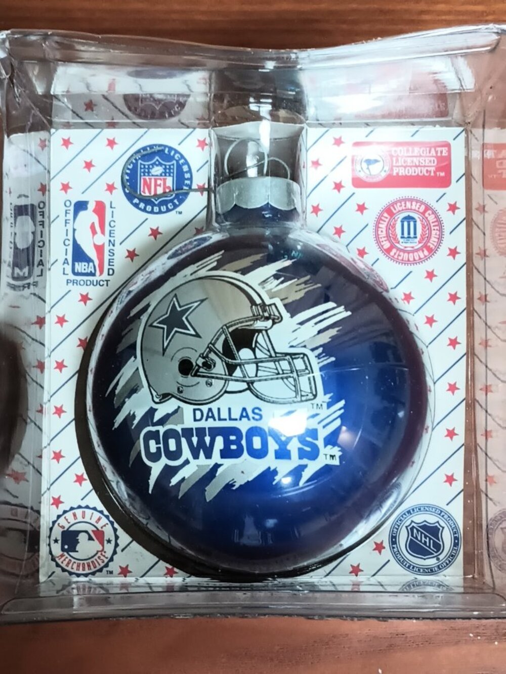 Vintage Dallas Cowboys Christmas Ornament Topperscot Inc New in Box Made USA